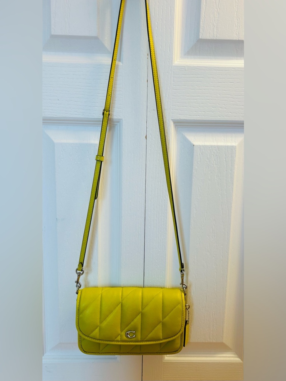 Coach Quilted Yellow Crossbody Bag